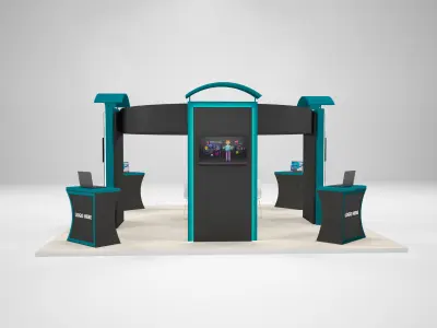 Exhibition Stand Booth Size 6x6 m 3D model
