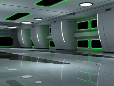 Sci Fi Interior 3D model 41
