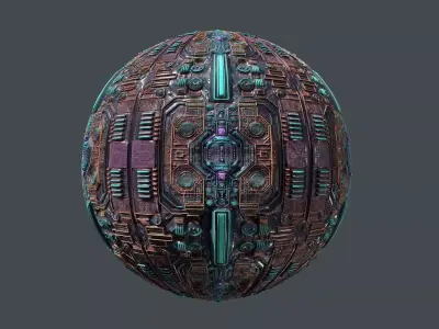 Cyberpunk Seamless PBR Texture 03 Texture