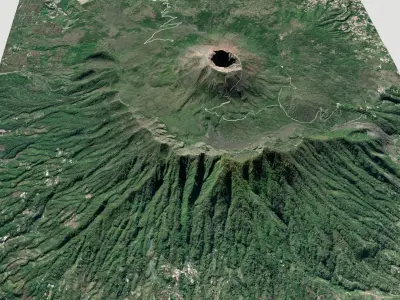 Volcano Vesuvius Italy 3D model