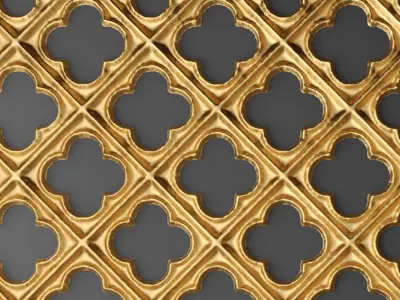 Panel lattice grille 3D 58 3D model