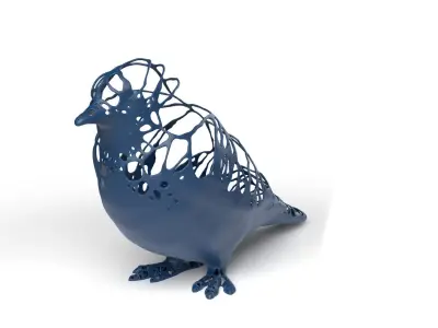 Swallow Dust Voronoi Low-poly 3D model