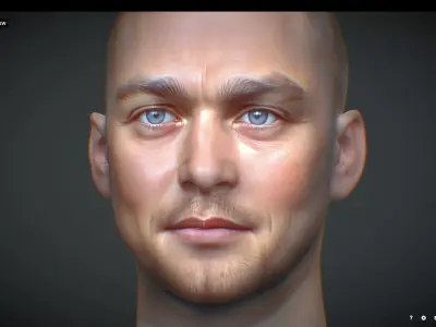 Leonardo DiCaprio Male head Realistic Perfect Head Low-poly 3D model