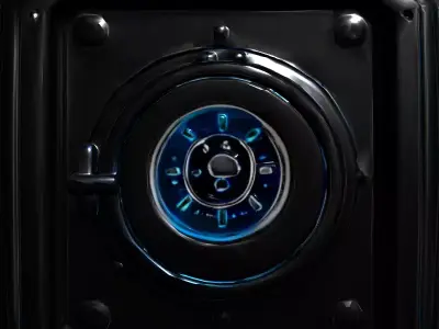 SciFi Secure Strongbox Asset Low-poly 3D model