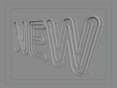 Neon text NEW 3D model