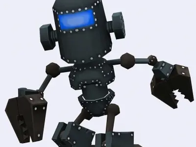 3DRT Chibii-robot 09 Low-poly 3D model