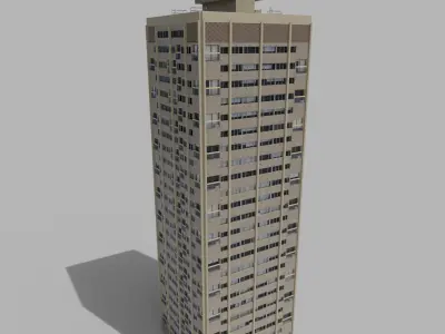 Sydney Blues Point Tower Apartment Building 3D model
