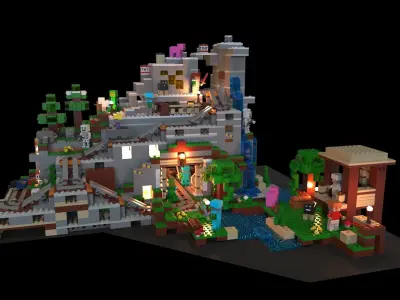 Lego Minecraft Low-poly 3D model