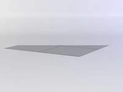 Floor platform Low-poly 3D model