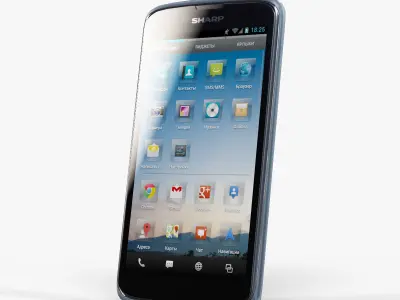 Sharp SH631W Titanium Low-poly 3D model