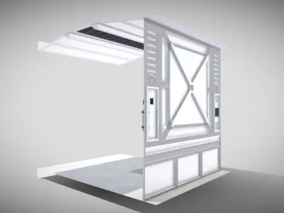 Sci-fi Panel Element Low-poly 3D model purchase