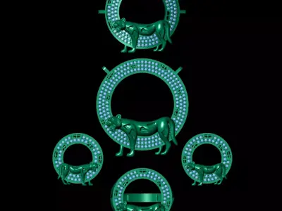 Tiger Detailed Necklace 3D print model