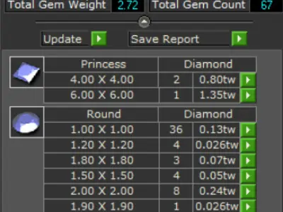 gold diamond ring jr00036 3D print model