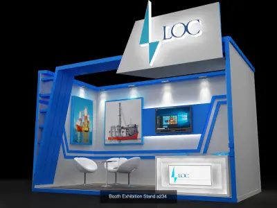 Booth Exhibition Stand G33 3D Model Pack
