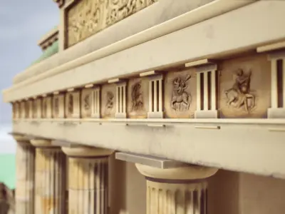 Brandenburg Gate  Low-poly 3D model