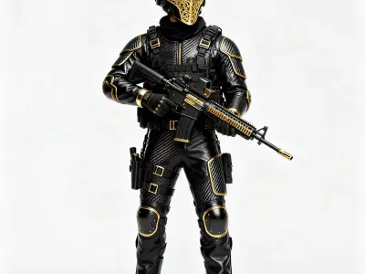 Gilded Onyx Special Ops 3D Model Low-poly 3D model
