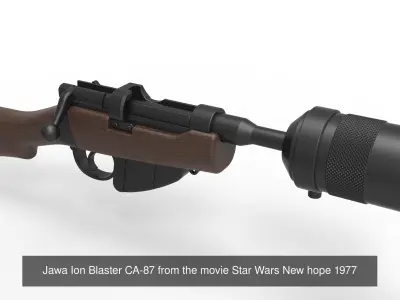 Jawa ion blaster and pistol 3D Model Pack