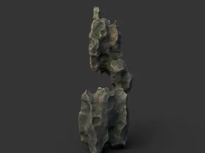 Low poly Casual Eroded Limestone Modular 210722 Low-poly 3D model