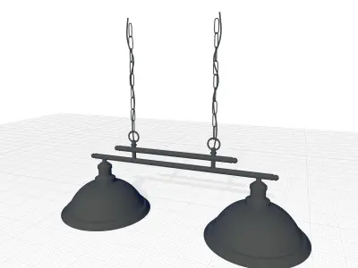 Antique Brass Beverley Light Kitchen Island Linear Pendant 3D model purchase