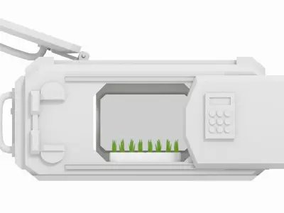 Sci-Fi Lab Hydroponic Science Crate Low-poly 3D model