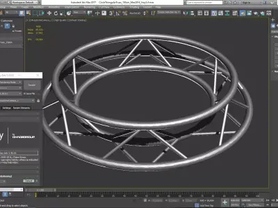 Circle Triangular Truss Full diameter 150cm  Free 3D print model