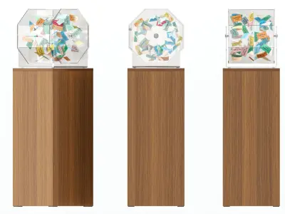 Raffle Drum Floor Standing 3D model