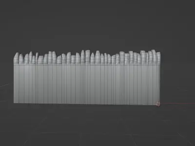 Low Poly Stone Wall Low-poly 3D model