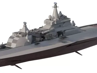 DUTCH NAVY STEALTH MULTIROLE DESTROYER 3D model
