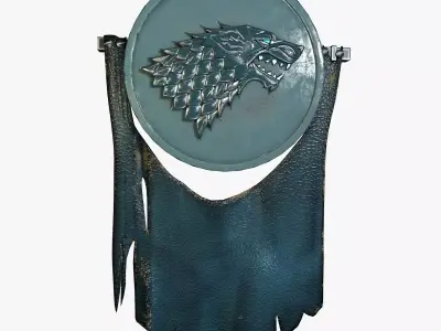 House Stark Banner 3D model
