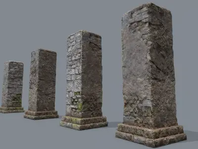 old ruin Low-poly 3D model