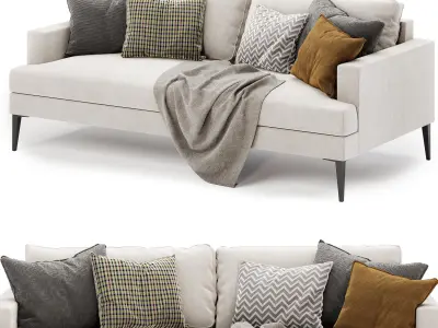 Andes 3 seater sofa 3D model