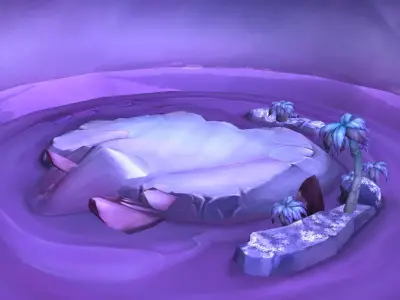 Low Modal - Aladdin Desert Ground Night 02 3D model