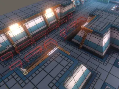 EnviroKit - THE SPACESHIP - Retro Lowpoly Low-poly 3D model