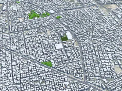 Riffa Bahrain 15km Low-poly 3D model