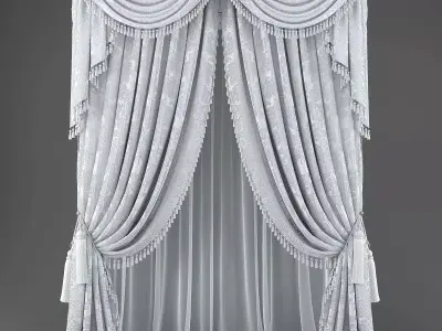Curtain Low-poly 3D model 130
