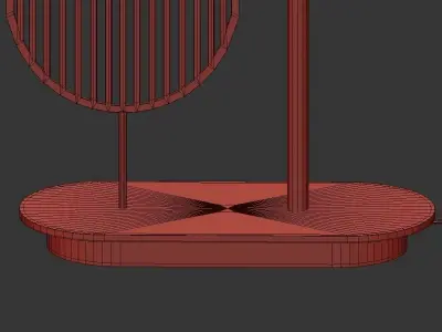 HELMA floor lamp with base and two circular lights 3D model