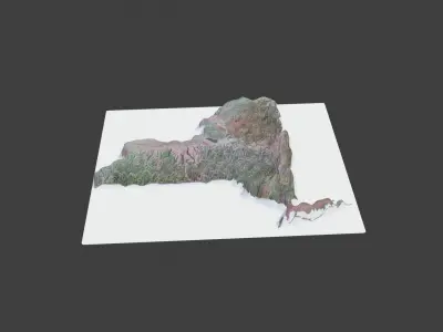 New York State Low-poly 3D model