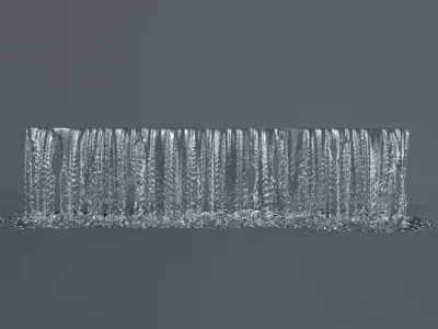 Animated Waterfall   350cm W - 80cm H  3D model