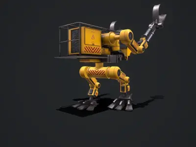 MP-347 robot Low-poly 3D model