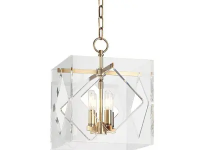Rooker Light Lantern Square Pendant - Light Part Included 3D model