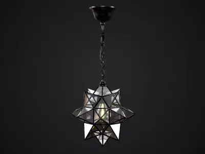 Star Pendant Lamp Low-poly 3D model