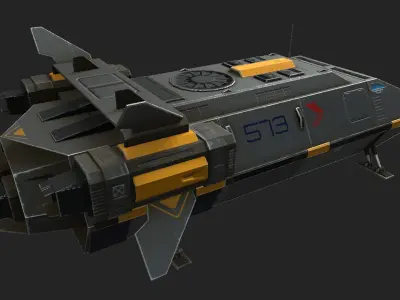 shuttle Low-poly 3D model buy