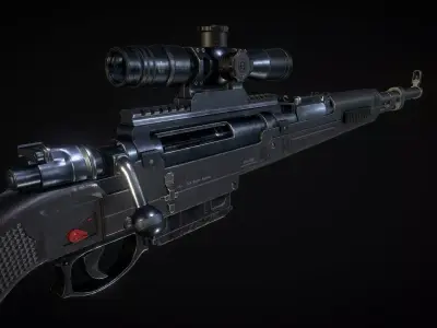 Modern Kar98-S Sniper Rifle Low-poly 3D model