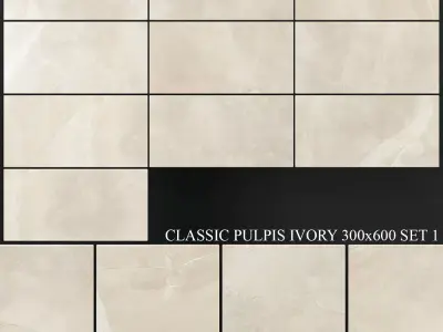 Yurtbay Seramik Classic Pulpis Ivory 300x600 Set 1 3D model
