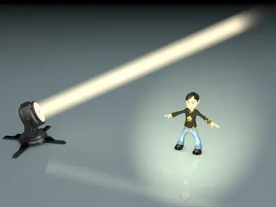 Searchlight stage light 3D model