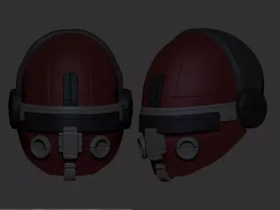 High quality helmet scifi combat high poly sculpt 3d printable  3D model