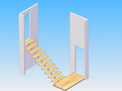 Simply stairs Free 3D model