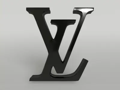 Louis Vuitton Logo 001 Free low-poly 3D model