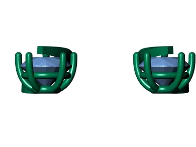Solitaire Earring Stud Jewelry 3D print model
