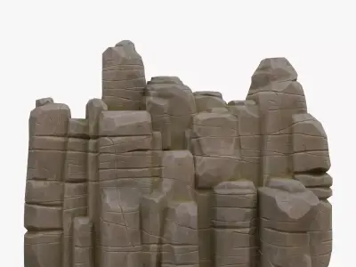 Cartoon stone 3D model